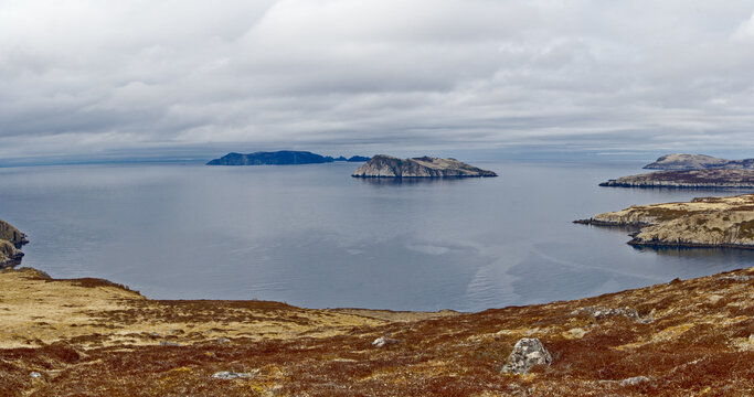 View of the Semidi Islands, Gulf of Alaska, USA