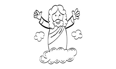 Scripture Illustration for Tattoo design. The message of the Gospel of Jesus Christ. Bible lesson for kids