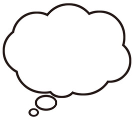 シンプルな吹き出し　気持ち　イラスト素材