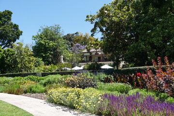 Naklejka premium Blumenbeet botanischer Garten Melbourne
