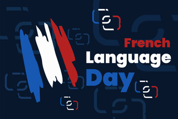 Illustration vector graphic of france language day