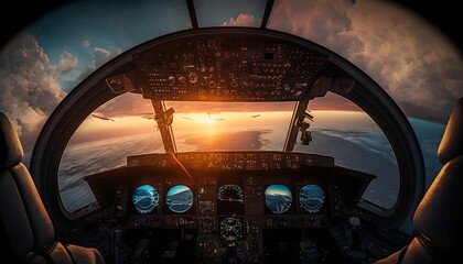 airplane cockpit, generative ai