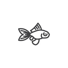 Goldfish line icon