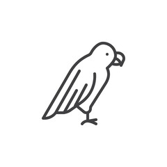 Parrot bird line icon