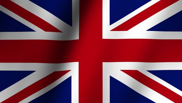 United Kingdom  flag waving. United Kingdom Flag Blowing Close Up.