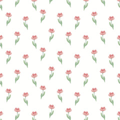 watercolor tiny wild flower botanical seamless pattern