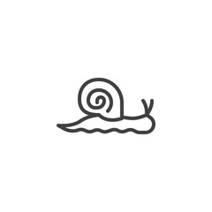 Garden snail line icon