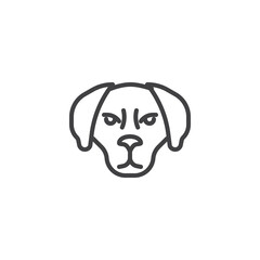 Dog face line icon