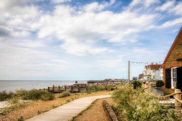 Fototapeta na wymiar From the Charming Sea Promenade at Whitstable, Kent, England