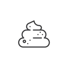 Pet poo line icon