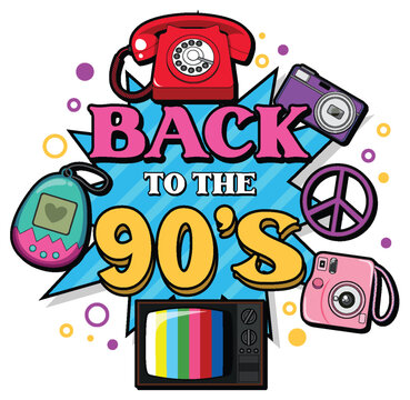 Back to the 90s banner template