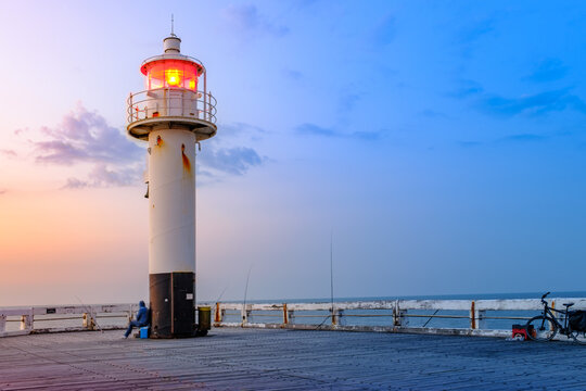 Lighthouse during sunset