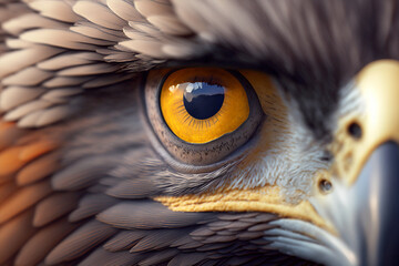 Close-up of a eagle eye - AI generative - 569481591