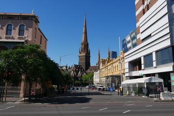 Fototapeta na wymiar Kirchturm Saint Patrick's Melbourne