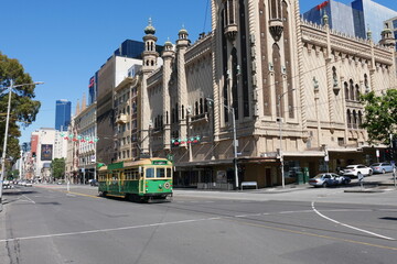 Historische Straßenbahn Flinders Street Melbourne