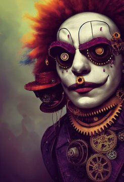 The Impish Imp of the Industrial Revolution - Steampunk Character. Generative AI