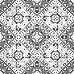 
Stylish texture with figures from lines.
Abstract geometric black and white pattern for web page, textures, card, poster, fabric, textile. Monochrome graphic repeating design. 