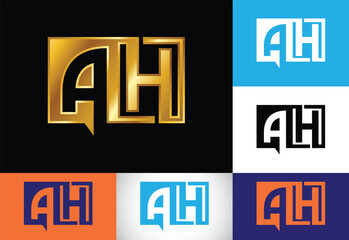Initial Letter A H Logo Design Vector. Graphic Alphabet Symbol For Corporate Business Identity
