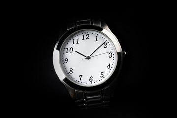 classic wrist watch on a dark background