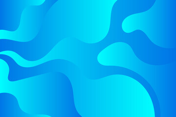 Abstract blue liquid wavy gradient background design. Trendy composition of dynamic liquid stains