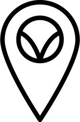 Location Icon Outline Vector