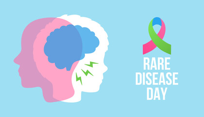 Rare Disease Day Poster or Banner Background. Vector EPS 10 illustration