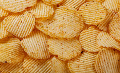 Lots of potato chips, texture