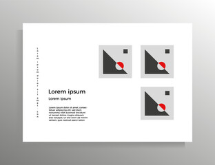 Cover for brochure, booklet, book, poster, flyer. Vector geometric design template. Format horizontal A4.