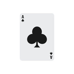 Ace playing card for poker hand game. Vector Illustration.