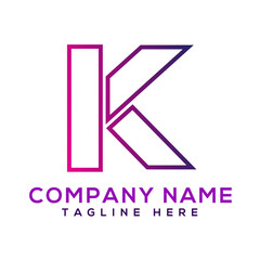 Letter k logo design.