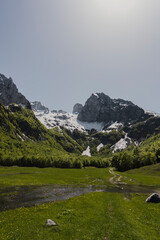 Mountains Valley in a mid day