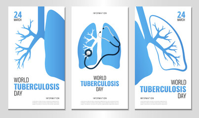 Vector Illustration of World Tuberculosis Day. Use as advertising, invitation, banner, poster
