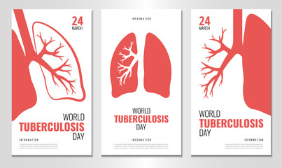 Vector Illustration of World Tuberculosis Day. Use as advertising, invitation, banner, poster
