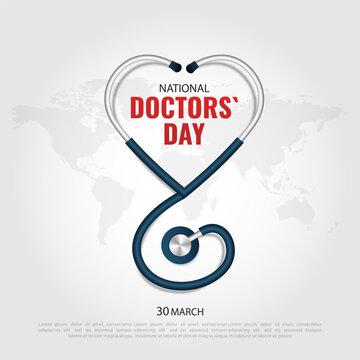 Vector Illustration of  Doctors' Day. For a poster, banner and greeting card.
