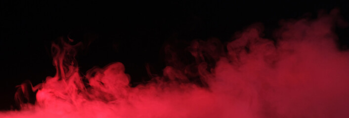 red smoke on black