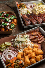 Tabletop Full of Texas Barbecue