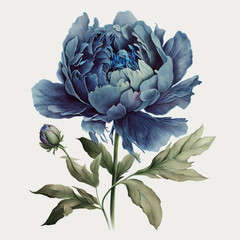 Gorgeous Beautiful Blue Peony Flower
