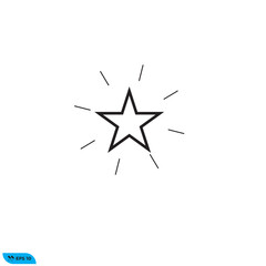 Icon vector graphic of star symbol