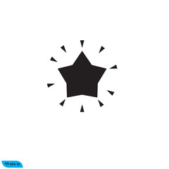 Icon vector graphic of star symbol solid