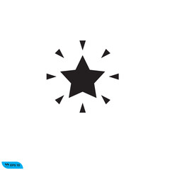 Icon vector graphic of star symbol solid