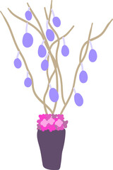 Easter tree with eggs