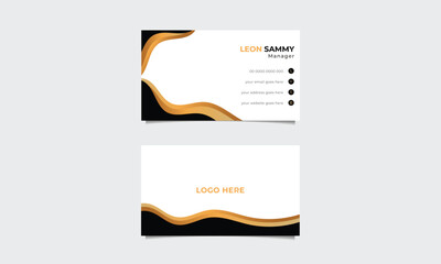 Vector name card design.Simple luxury creative business card template.