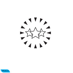 Icon vector graphic of Three star line