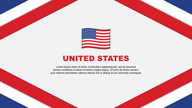 United States Flag Abstract Background Design Template. United States Independence Day Banner Cartoon Vector Illustration. United States Template