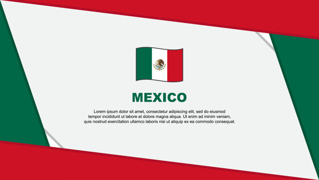 Mexico Flag Abstract Background Design Template. Mexico Independence Day Banner Cartoon Vector Illustration. Mexico Independence Day