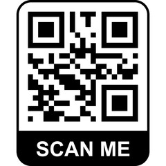 QR code colorful frame for scanning. Scan me phone tag. Template of QR code for mobile app,...