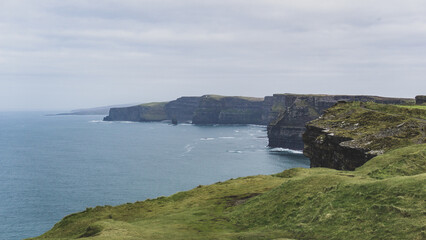 The beautiful and magnificent Cliffs of Moher at sunset