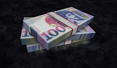 Georgia Lari money banknotes pack 3d illustration