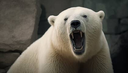 Obraz na płótnie Canvas Male polar bear Ursus maritimus in the snow