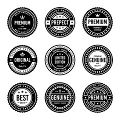 Classic Vintage Retro Premium Vector Badge, Emblem, Logo, Label, Sticker, Stamp, Symbol, Seal, Banner Frame Collection Set
